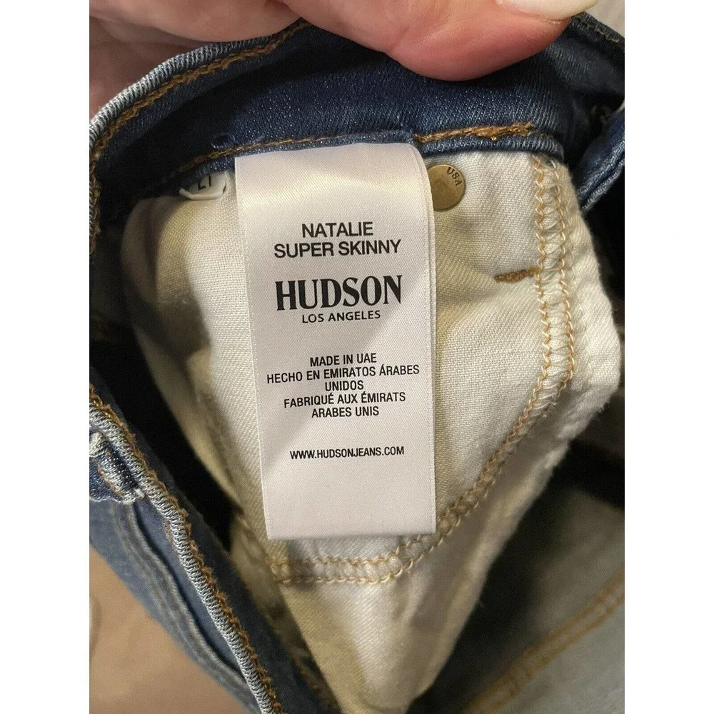 Hudson Women's Natalie Midrise Ankle Super Skinny Jeans Size 27 Blue Denim - Picture 6 of 7